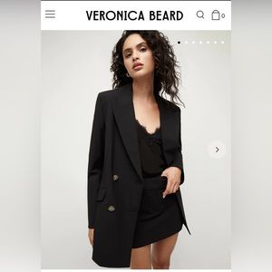 Veronica Beard Hutchinson Boyfriend Dickey Jacket, small, black, NWT
